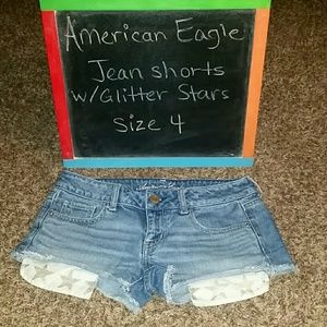 American Eagle glitter pocket shorts